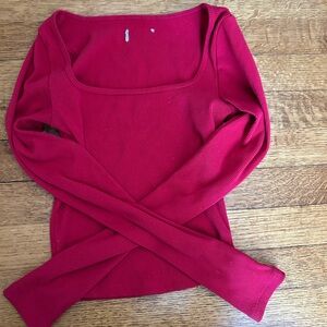 Hollister Red Long Sleeve Top